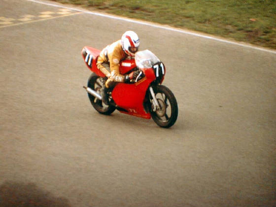 Assen start and finish on my TZ350 Yamaha in 1992.